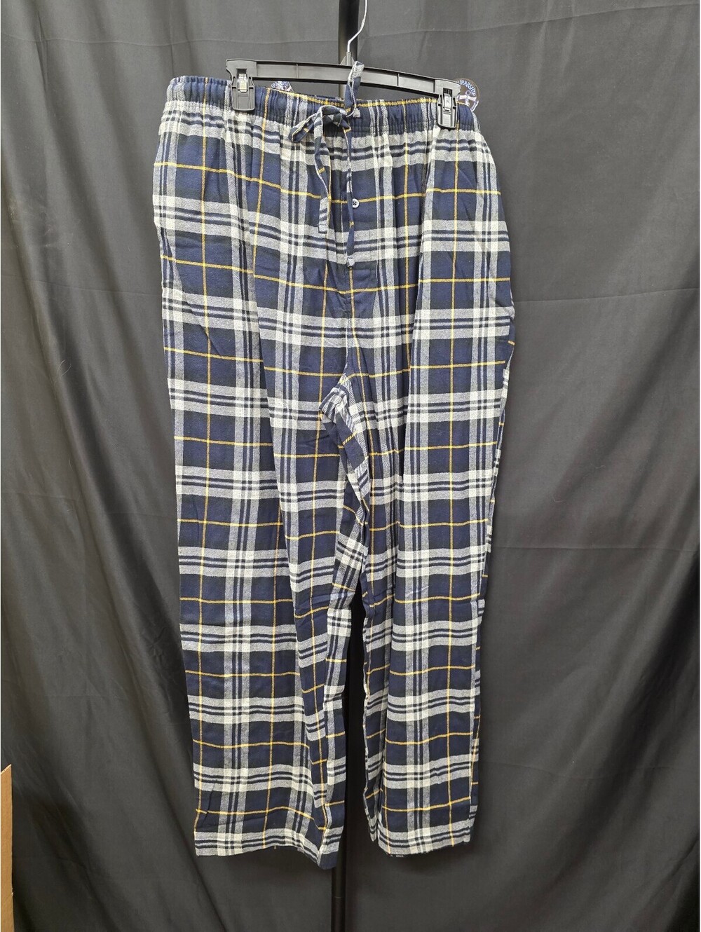 AMAZON ESSENTIALS MEN’S FLANNEL PAJAMA PANT BLACK YELLOW PLAID XX‑LARGE
